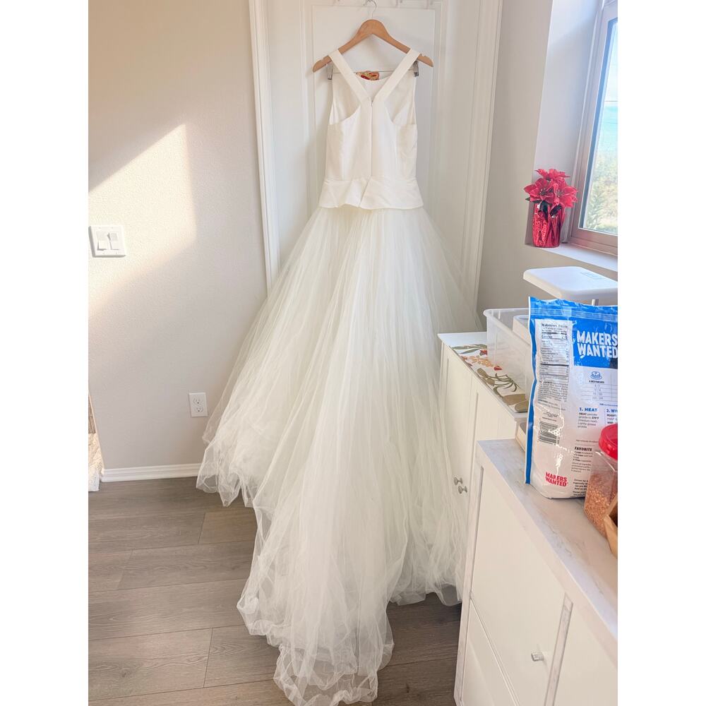 Amsale Wedding Dress Miller Spring 2018 Collection Bridal Size 12 - Picture 8 of 11